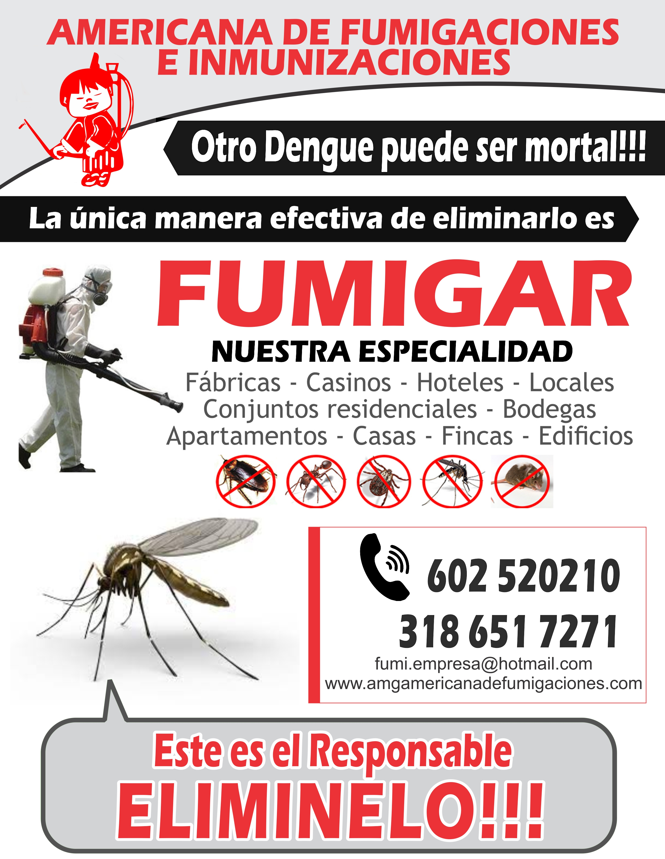 Fumigación contra el Dengue